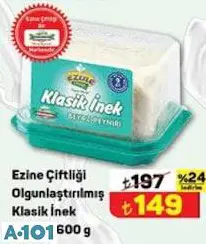 EZİNE ÇİFTLİĞİ OLGUNLAŞTIRILMIŞ KLASİK İNEK PEYNİRİ 600 G